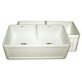 thumbnail image 1 of Farmhaus Fireclay Reversible Double Bowl Sink with a Concave Front Apron on One Side and Fluted Front Apron on the Other - Biscuit, 1 of 3