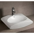 thumbnail image 1 of Isabella Collection Rectangular Wall Mount Bathroom Basin Center Drain White, 1 of 2