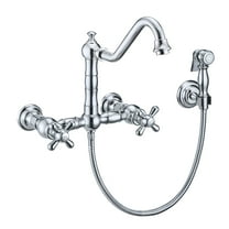 Whitehaus Whkwcr3-9402-Nt Vintage Iii Plus 1.5 GPM Wall Mounted Bridge Kitchen Faucet -