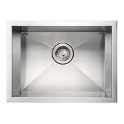 Noahs Collection Undermount Brushed Stainless Steel 20 in. 0-Hole Single Bowl Kitchen Sink