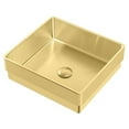 thumbnail image 1 of Whitehaus Collection WHNPL1577-B Noah Plus 10 Gauge Frame & Squared Semi-Recessed Basin Set - Brass, 1 of 2