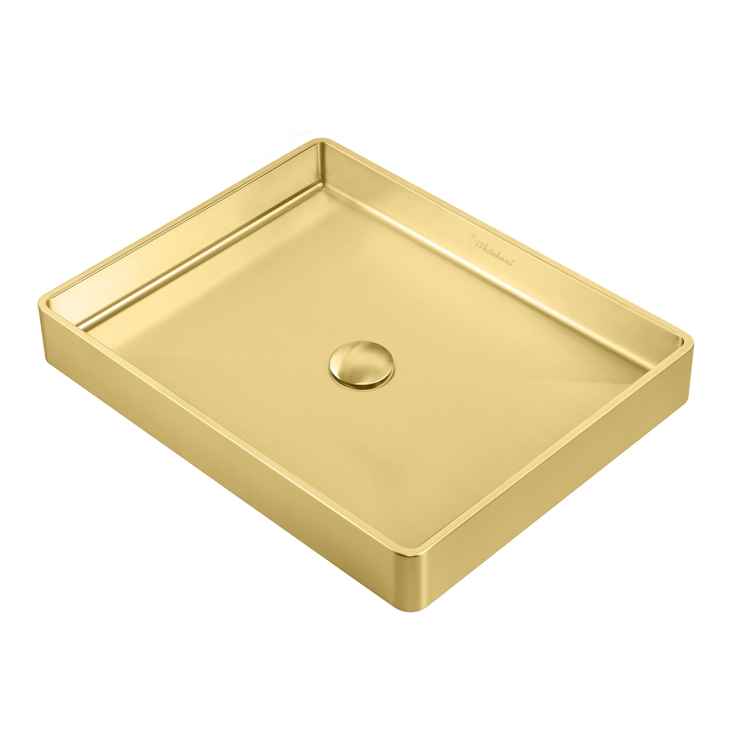 Whitehaus Noah Plus Bathroom Sink With Brass Finish WHNPL1578-B