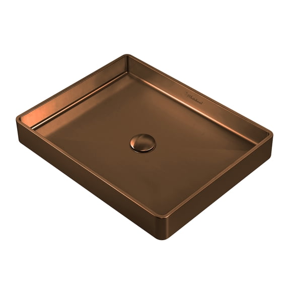 Whitehaus Noah Plus Bathroom Sink With Copper Finish WHNPL1578-CO