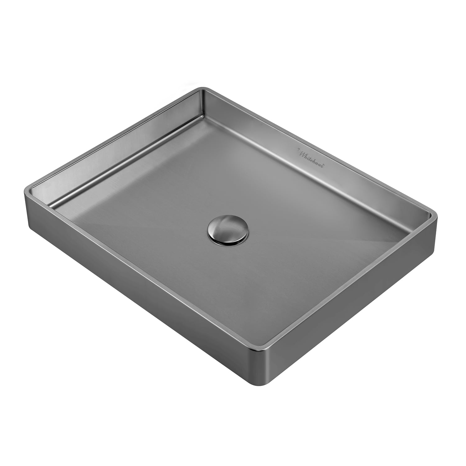 Whitehaus Noah Plus Bathroom Sink With Gunmetal Finish WHNPL1578-GM