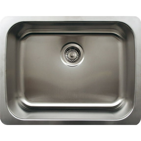 Whitehaus Noah's Collection Brushed Stainless Steel Single Bowl Undermount Sink