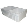 thumbnail image 1 of Whitehaus Whqdb332 Quatro Alcove 33" Farmhouse Double Basin Fireclay Kitchen Sink - White, 1 of 4