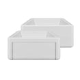 thumbnail image 1 of Whitehaus Collection 24" Reversible Single Bowl Fireclay Kitchen Sink with Grid: Three Edge Frame, Plain Front Apron, 1 of 6