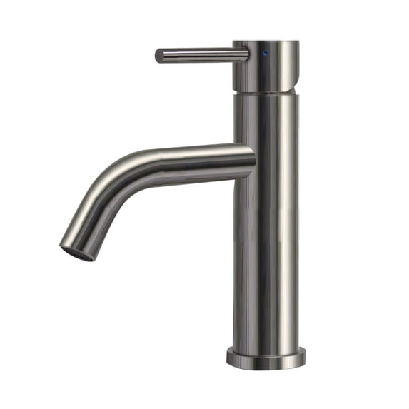 Whitehaus Collection WHS8601-SB-PSS Waterhaus Solid Stainless Steel, Single lever Elevated Lavatory Faucet - Polished Stainless Steel