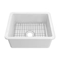 thumbnail image 1 of Whitehaus Whitehaus Collection Undermount/Drop-in Fireclay Kitchen Sinks, Stainless Steel Grid Included, 1 of 5