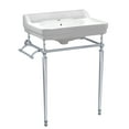 thumbnail image 1 of Whitehaus Whv024-L33-1H Victoriahaus 23-1/2" Rectangular Ceramic Lavatory Console Sink -, 1 of 7