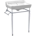 thumbnail image 1 of Whitehaus WHV024-L33-1H-C Victoriahaus 23-1/2" Rectangular Ceramic Lavatory Console Sink -, 1 of 5