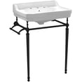 thumbnail image 1 of Whitehaus WHV024-L33-3H-MB Victoriahaus 23-1/2" Rectangular Ceramic Lavatory Console Sink, 1 of 5