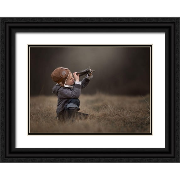 Whitehead, Annie 32x24 Black Ornate Wood Framed with Double Matting Museum Art Print Titled - Future Aviator