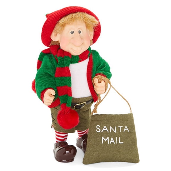 Whitehurst 11" Zim's The Elves Themselves Orin the Mailman with Bag of "Santa Mail" Collectible