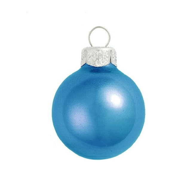 Whitehurst Metallic Finish Glass Christmas Ball Ornaments - 2.75" (70mm) - Cobalt Blue - 12ct
