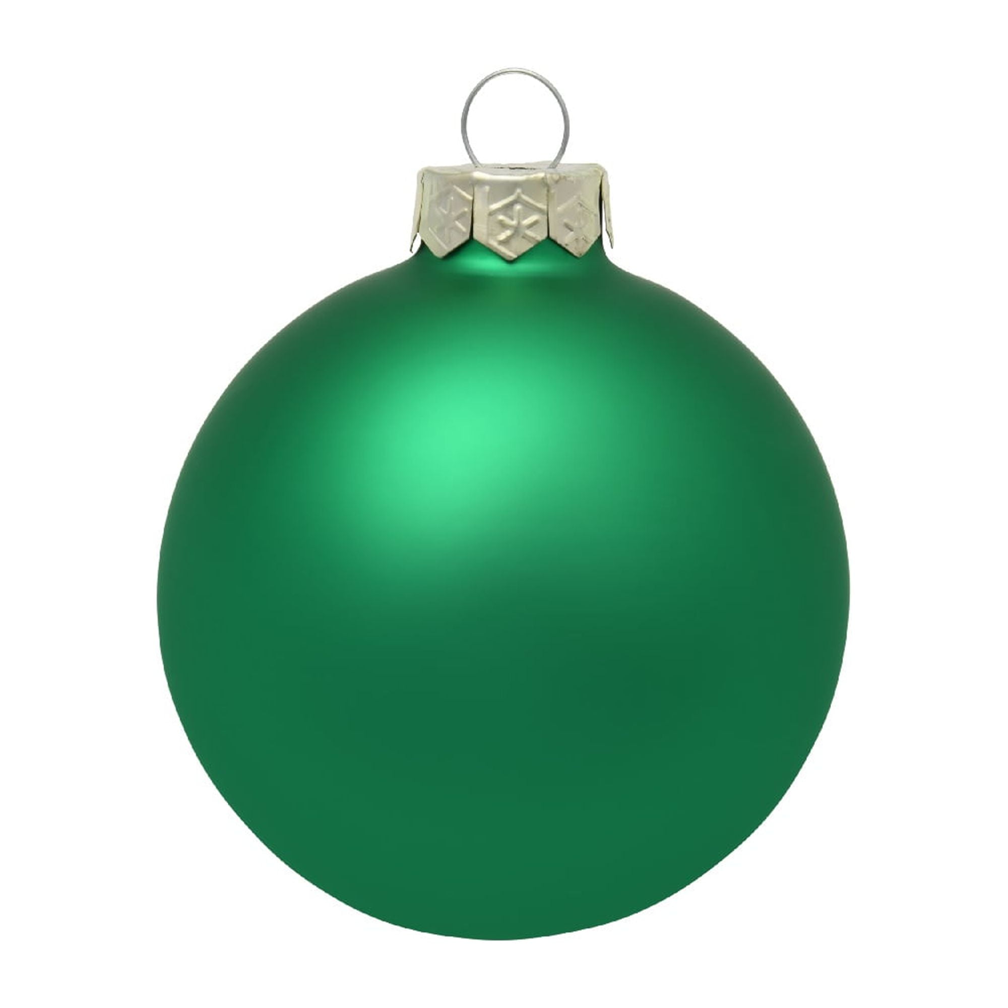 Whitehurst 12ct Green Matte Finish Glass Christmas Ball Ornaments 2.75