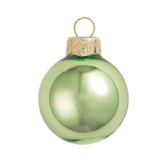 Whitehurst Shiny Finish Glass Christmas Ball Ornaments - 2.75" (70mm) - Lime Green - 12ct