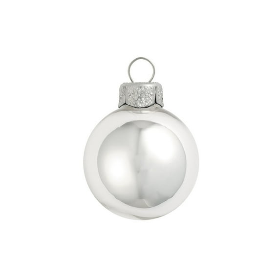 Whitehurst Shiny Finish Glass Christmas Ball Ornaments - 2.75" (70mm) - Silver - 12ct