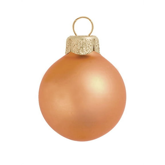 2ct Matte Mandarin Orange Glass Ball Christmas Ornaments 6" (150mm)