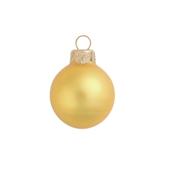 2ct Matte Yellow Sun Glass Ball Christmas Ornaments 6" (150mm)