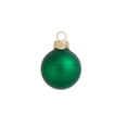 thumbnail image 1 of 40ct Matte Green Xmas Glass Ball Christmas Ornaments 1.5" (40mm), 1 of 4