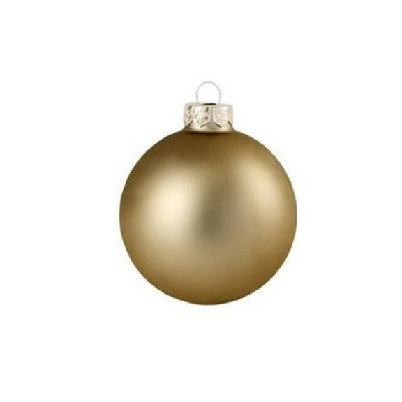 4ct Matte Antique Gold Glass Ball Christmas Ornaments 4.75" (120mm)