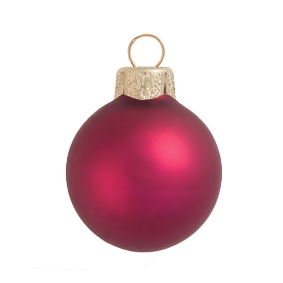 4ct Matte Soft Berry Glass Ball Christmas Ornaments 4.75" (120mm)