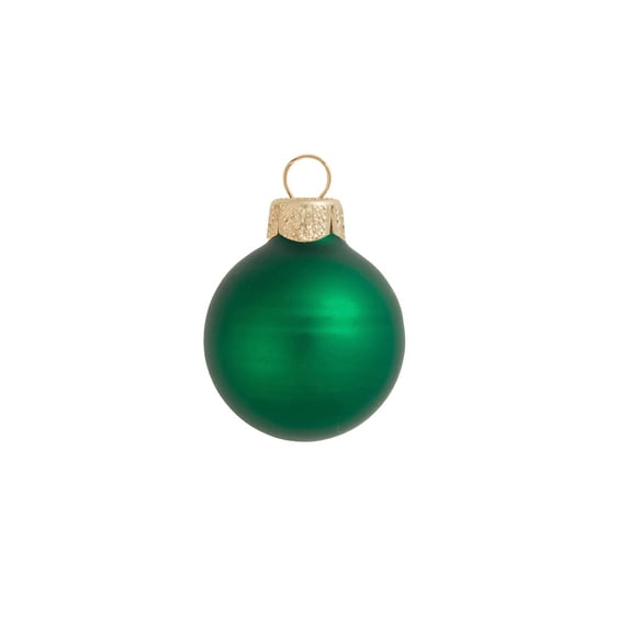 4ct Matte Green Xmas Glass Ball Christmas Ornaments 4.75" (120mm)