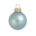 thumbnail image 1 of Whitehurst 6ct Baby Blue Matte Finish Glass Christmas Ball Ornaments 4" (100mm), 1 of 3