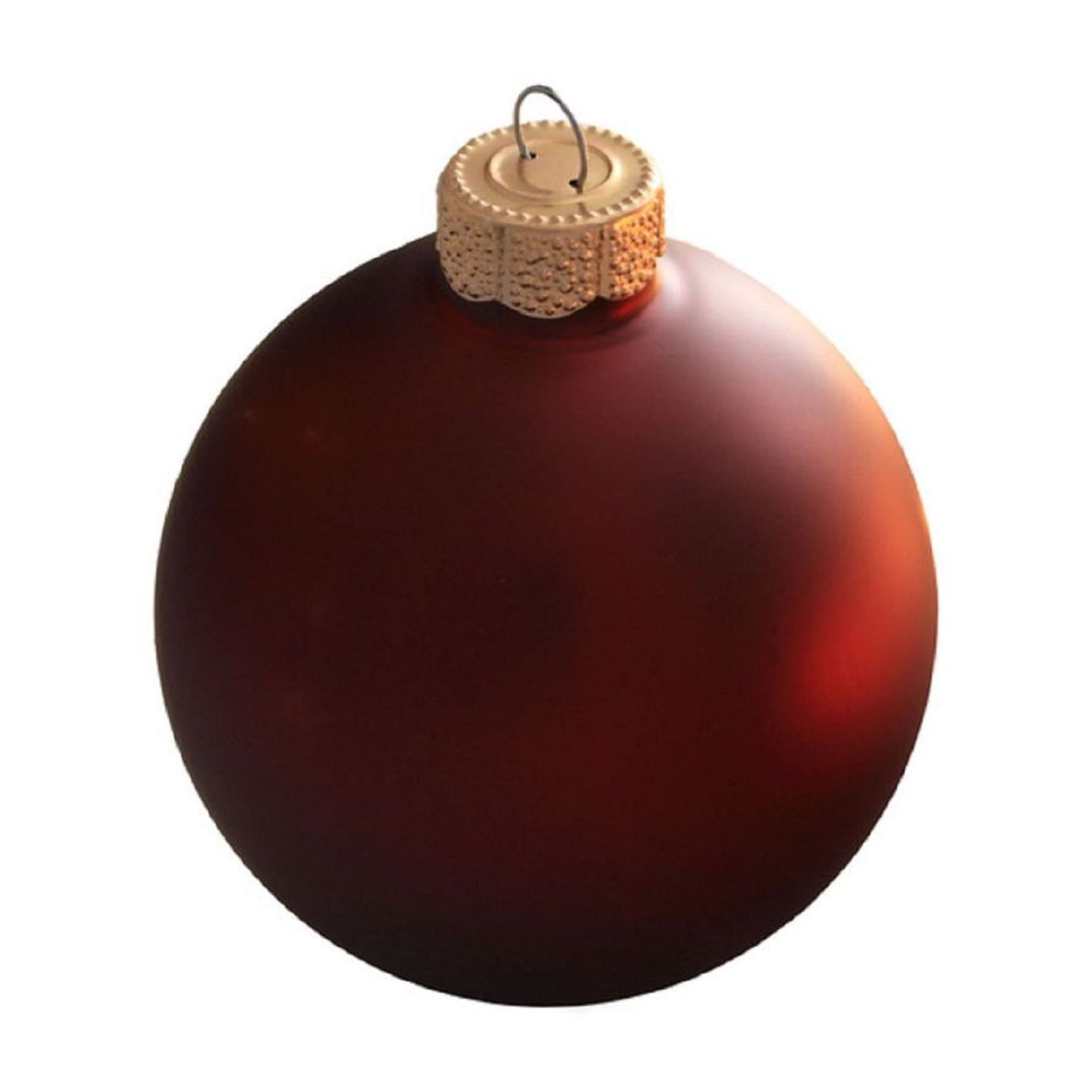 Whitehurst Matte Glass Christmas Ball Ornaments - 3.25" (80mm) - Burgundy Red - 8ct