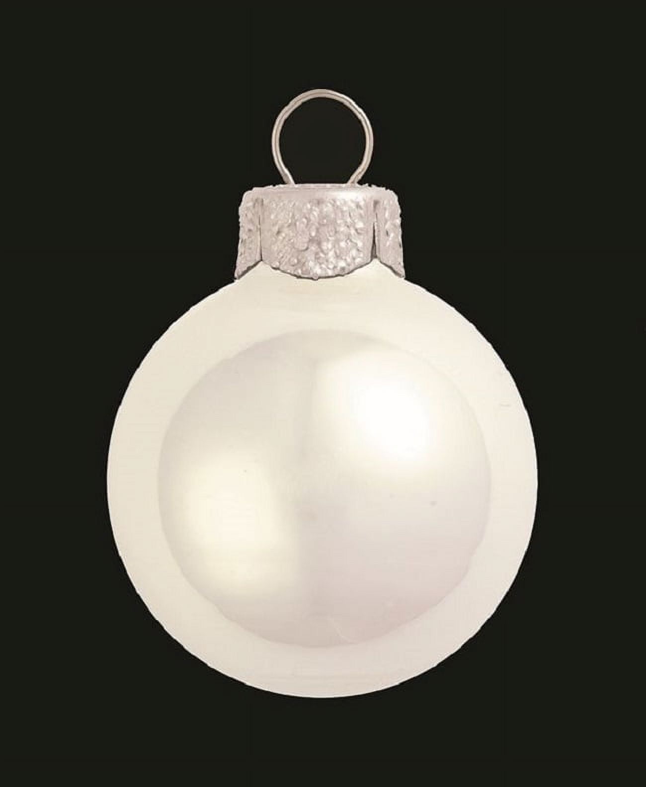 Whitehurst 8ct Polar White Pearl Glass Christmas Ball Ornaments 3.25