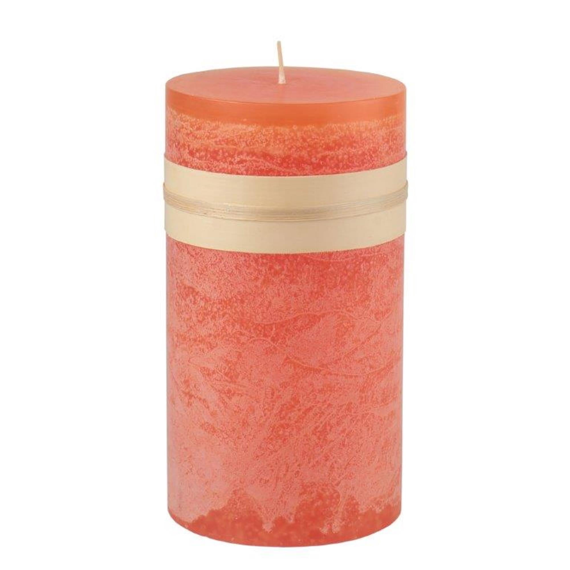 Whitehurst Cylindrical Accent Pillar Candle - 3.25" - Tangerine Orange