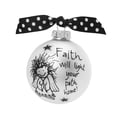 thumbnail image 1 of Whitehurst "Faith will light your path" Glass Christmas Ball Ornament 2.75" (70mm), 1 of 3