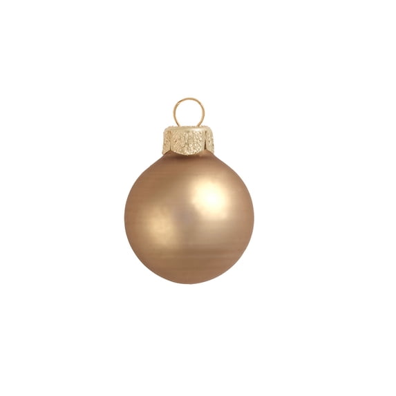 2ct Matte Brown Cognac Glass Ball Christmas Ornaments 6" (150mm)