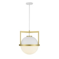 Whiteith Warm Brass One Light Pendant from the Carlysle Collection