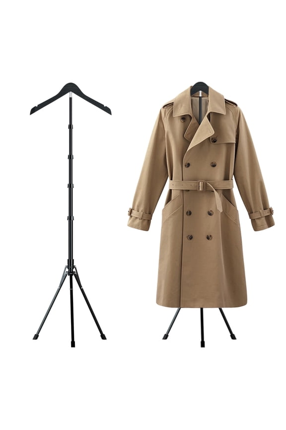 Folding T Shirt Display Stand, Reusable 38-63 Inch Height Adjustable Mannequin Torso Clothing Rack for Retail Vendors, Portable Stable Clothing Display Stand Jacket Coat Hanger