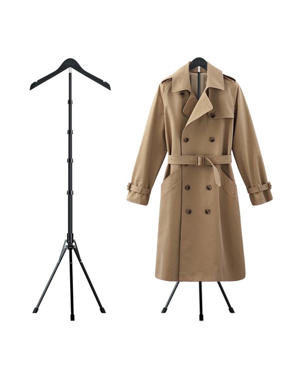 Folding T Shirt Display Stand, Reusable 38-63 Inch Height Adjustable Mannequin Torso Clothing Rack for Retail Vendors, Portable Stable Clothing Display Stand Jacket Coat Hanger