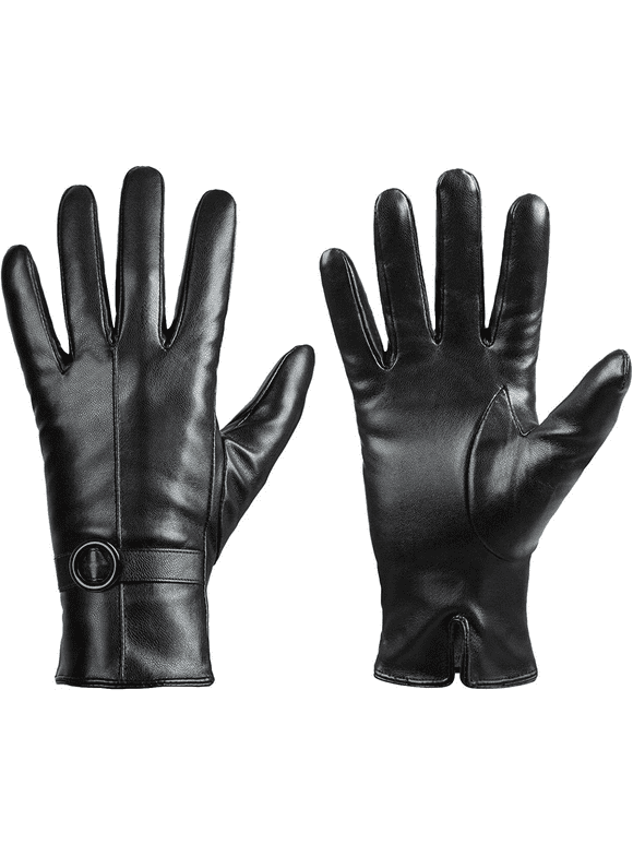 Whiteleopard Winter Lambskin Leather Women's Gloves with Touchscreen Texting and Warm Driving Function