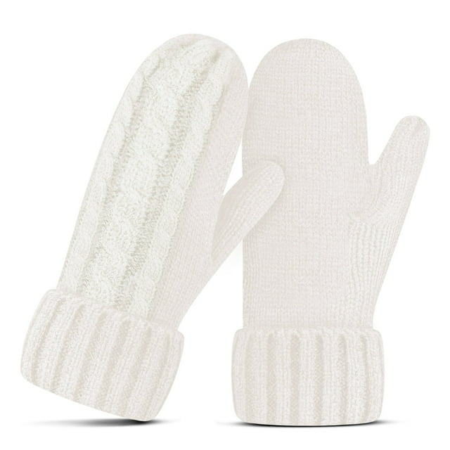 Whiteleopard Women's Mittens Winter Thick Gloves Warm Soft Lining Cozy