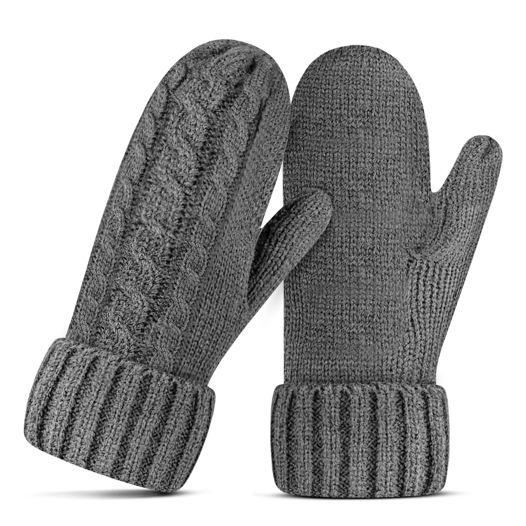 Whiteleopard Women's Mittens Winter Thick Gloves Warm Soft Lining Cozy