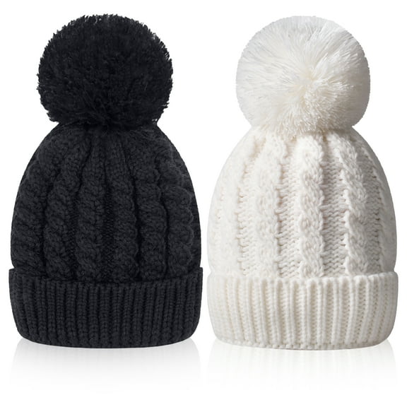 Whiteleopard Women's Winter Beanie Warm Lining - Thick Slouchy Cable Knit Skull Hat Ski Cap