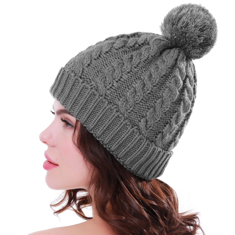 New Unisex Ladies Women Knitted Winter Warm Ski Slouch Beanie Cap Hat Acrylic Durio Beanie Hats for Women - Slouchy Beanies Unisex Warm  main image 4