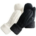 thumbnail image 1 of Whiteleopard Women's Winter Gloves Warm Lining Mittens- Cozy Wool Knit Thick Gloves Novelty Mittens Cold Weather, 1 of 8