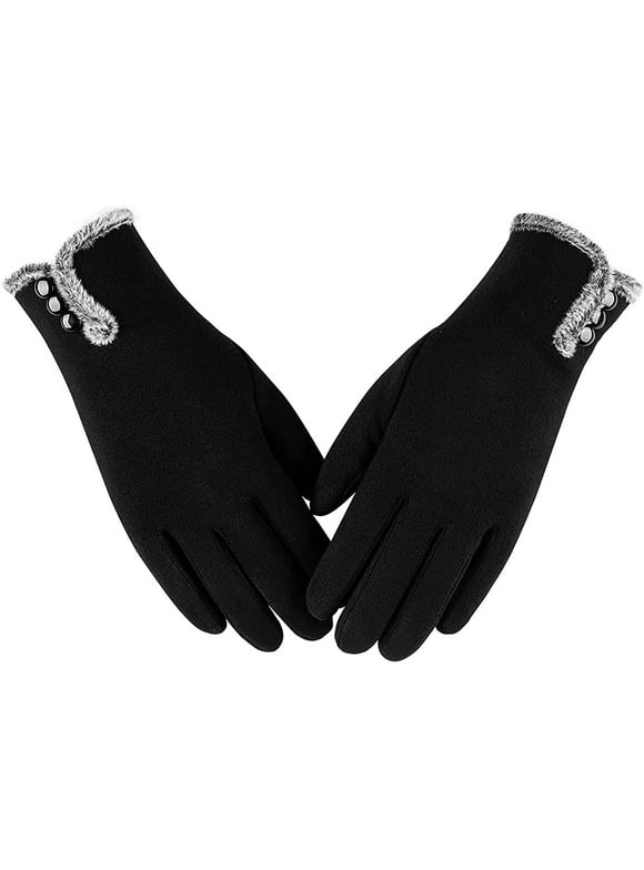 Womens Winter Warm Gloves with Sensitive Touch Screen Texting Fingers, Fleece Lined Windproof Gloves
