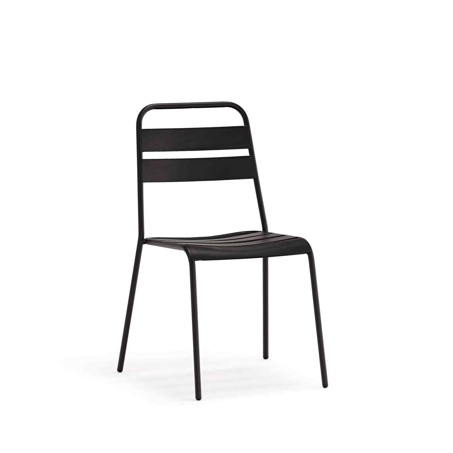 Belle 20'' Grey Aluminum Outdoor Dining Chair Set of 4
