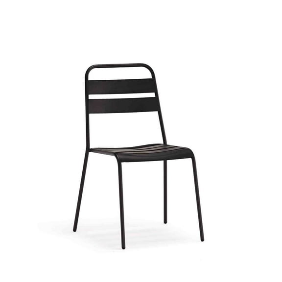 Whiteline Belle Grey Aluminium Indoor Outdoor Dining Chair DC1678-GRY