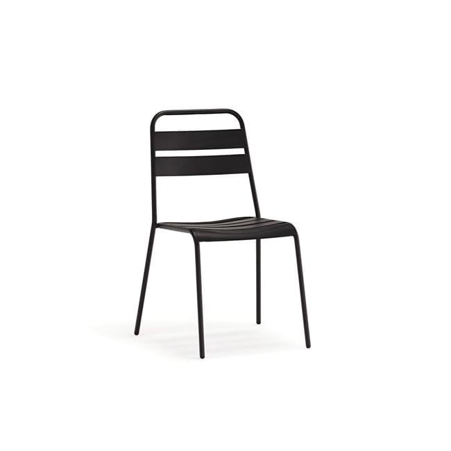 Belle 20'' Grey Aluminum Outdoor Dining Chair Set of 4