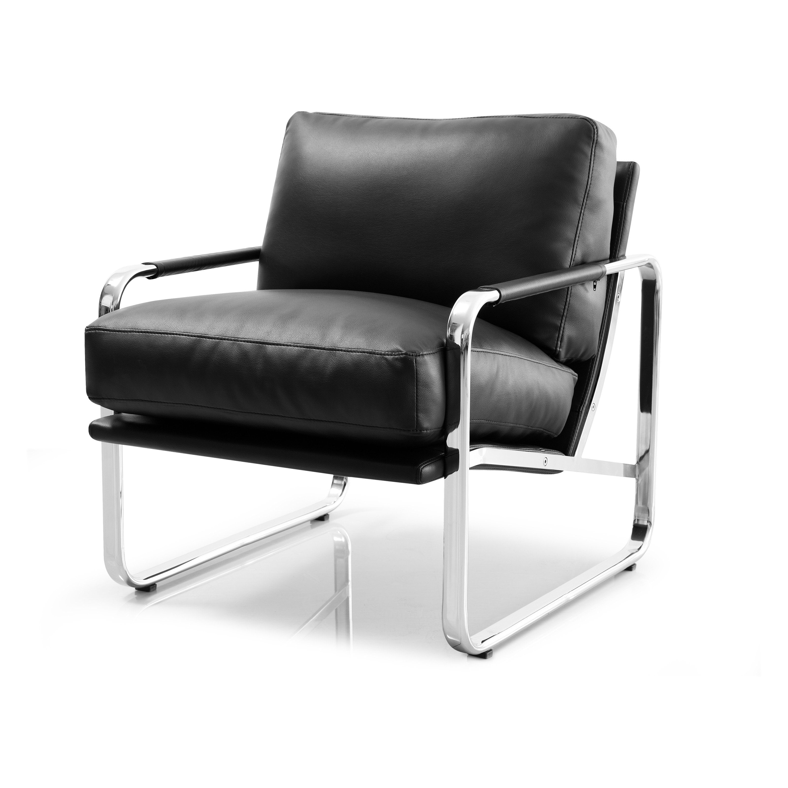 Whiteline Magi Faux Leather Arm Chair