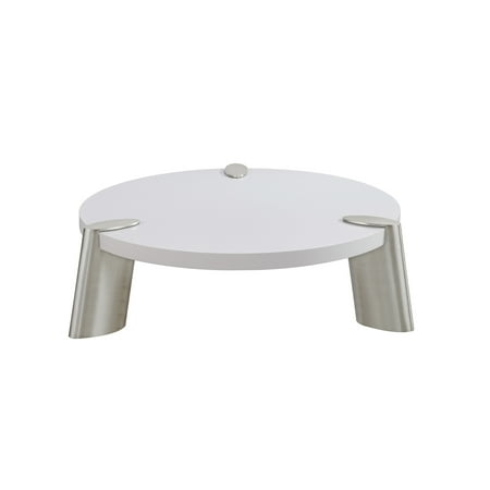 Whiteline Modern Living Mimeo round Coffee Table, Matt White top.