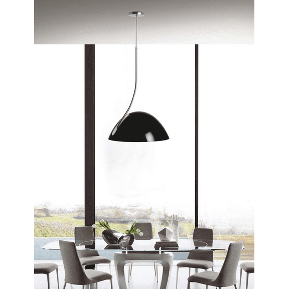 Whiteline Modern Lighting Black Bryce Contemporary Pendant Lamp